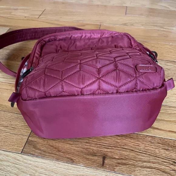 LUG Ranger Crossbody and Matching Wallet Rosewood and Maple Cream Inside - Picture 10 of 16